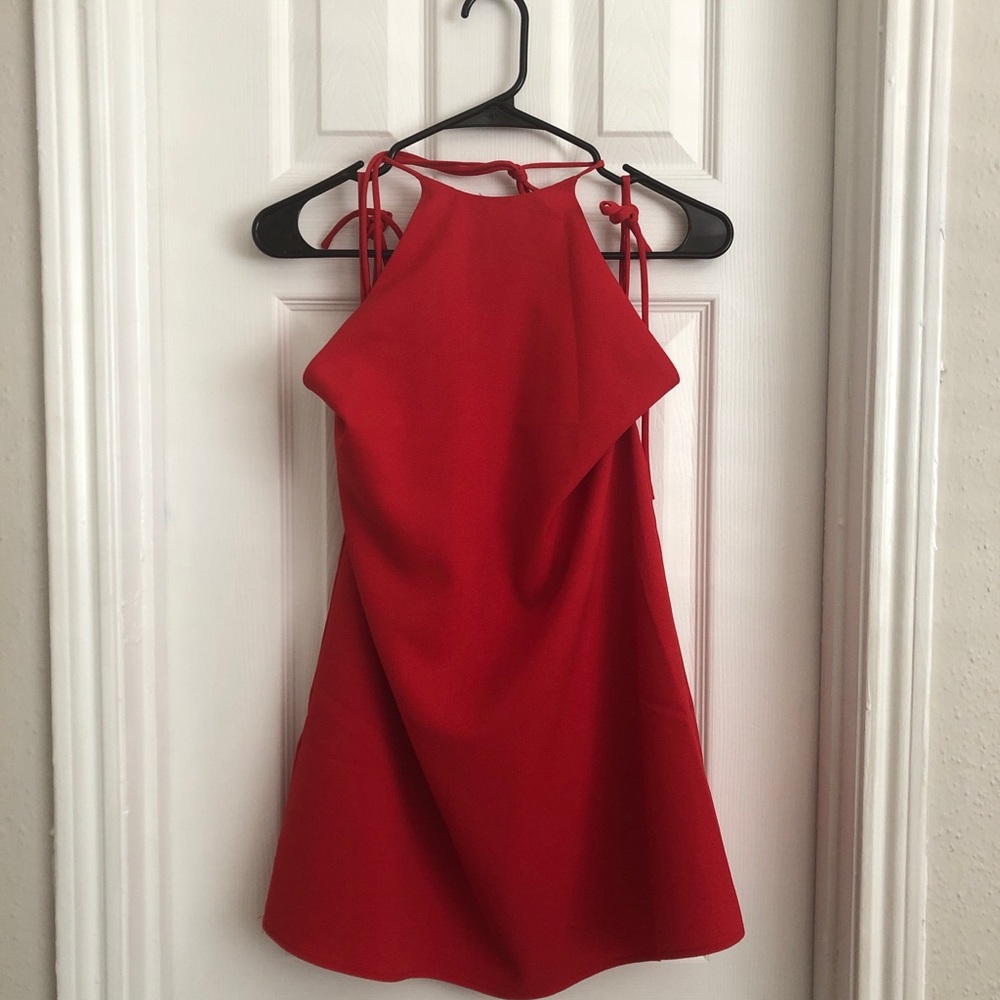 High Neck Mini Dress